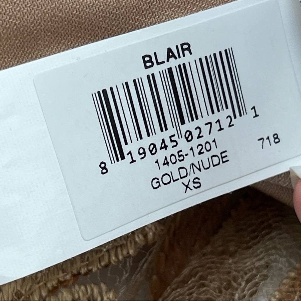 Dress the Population Blair Gold Nude Embellished Midi Dress Women’s Size XS NEW - Picture 4 of 13